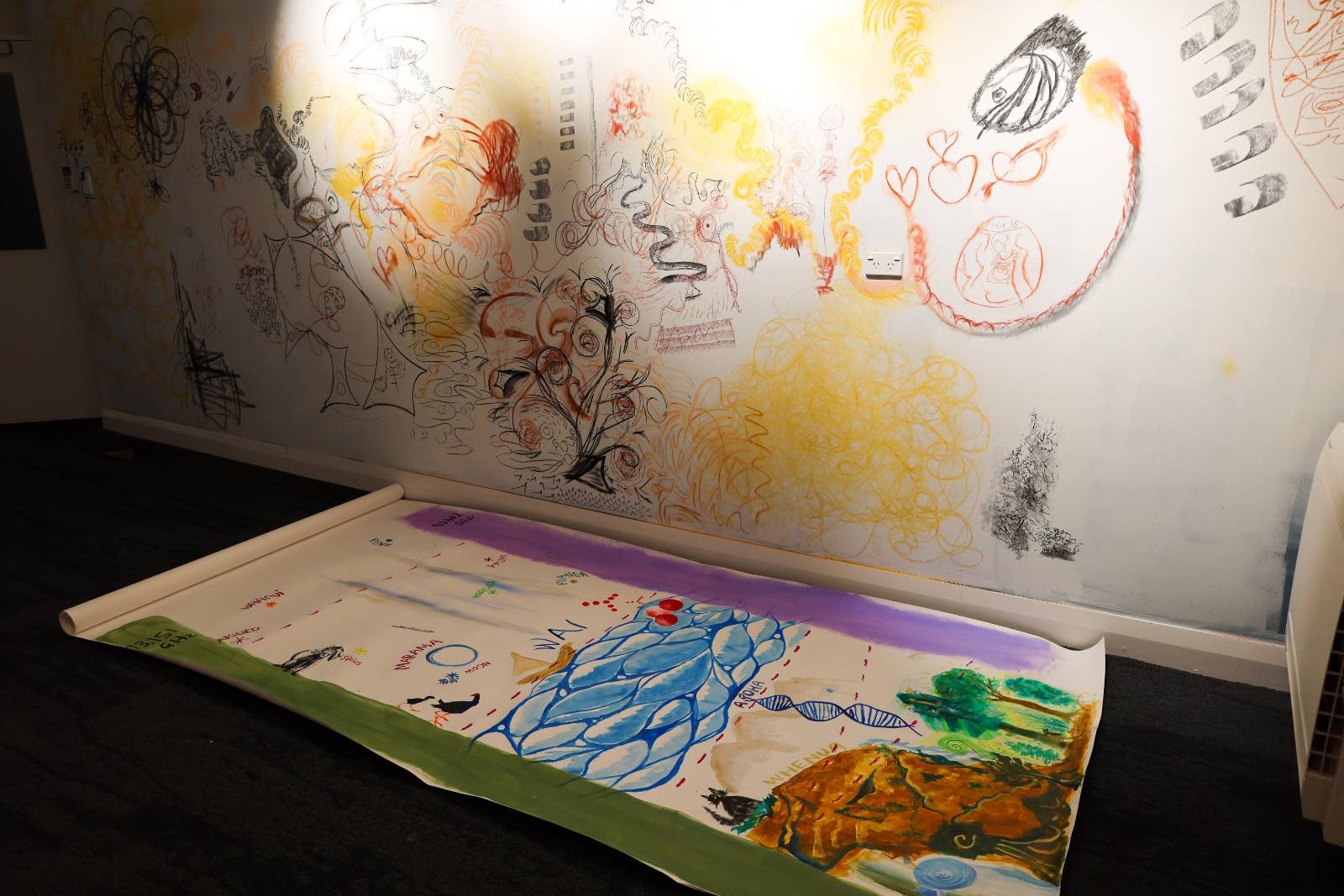 Collaborative art, guided by Tanya Ruka