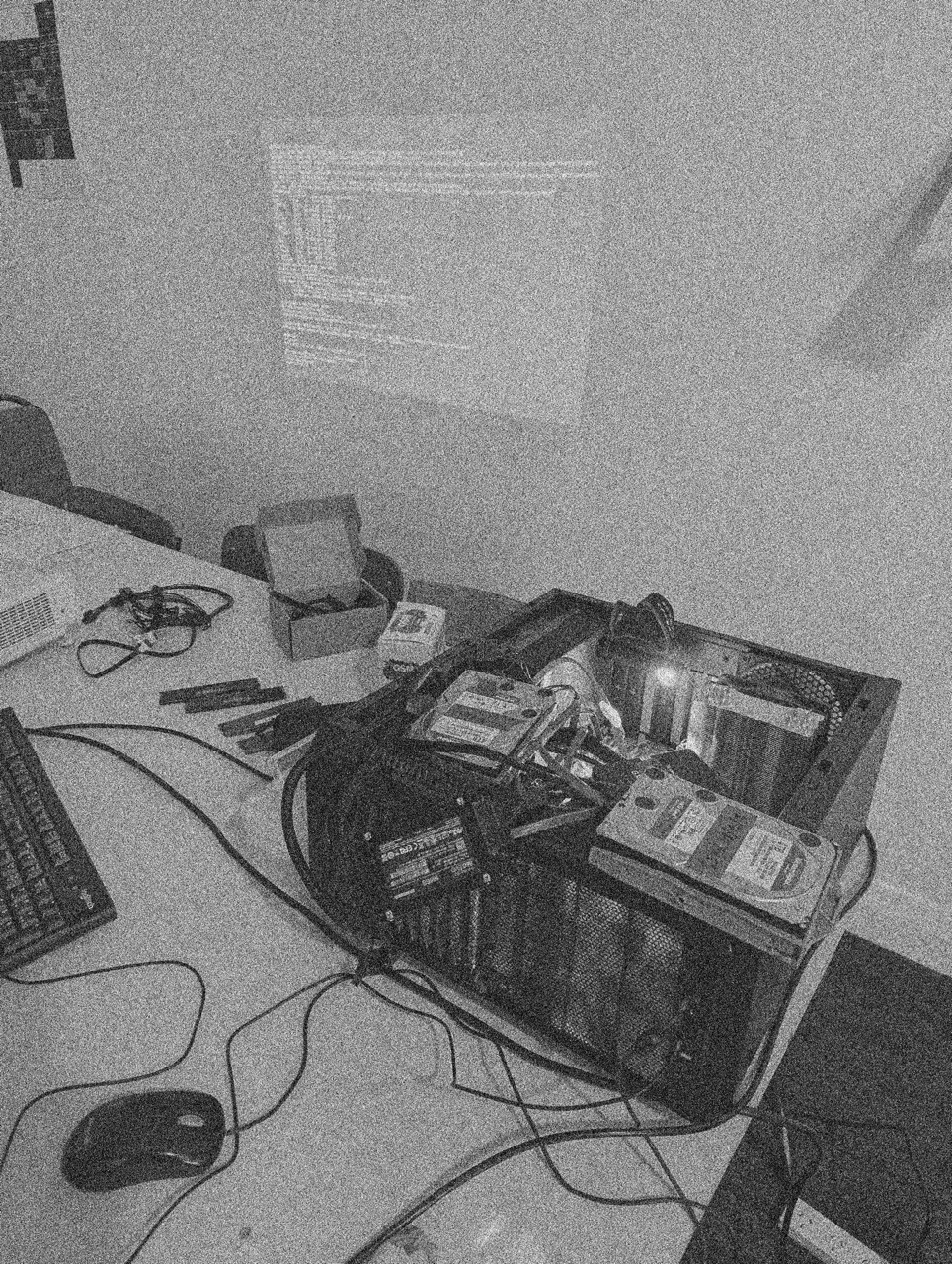 My old desktop hosts the website from the space